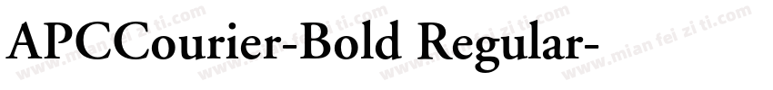 APCCourier-Bold Regular字体转换